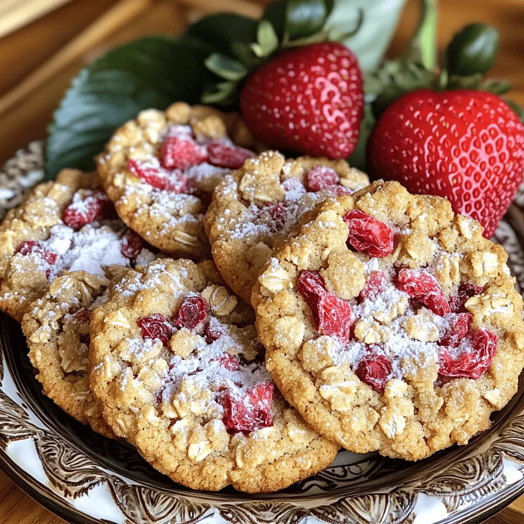 To make strawberry crunch cookies, you need simple ingredients. The main ingredients include 1 cup of unsalted butter and 1 cup of granulated sugar. You also need 1 large egg and 1 teaspoon of vanilla extract. These items create a nice base for your cookies.