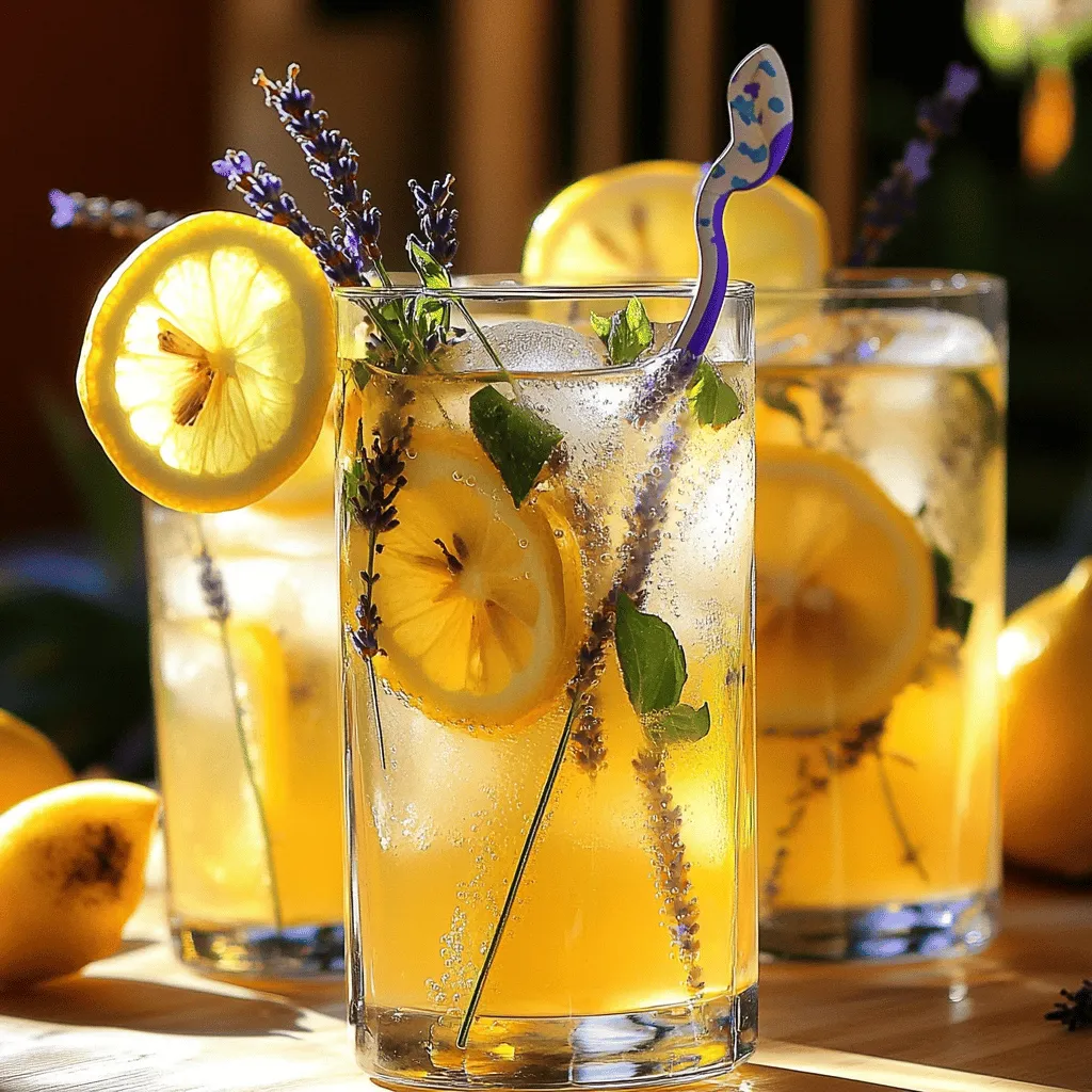 To make sparkling lavender lemonade, you need some fresh and simple ingredients.