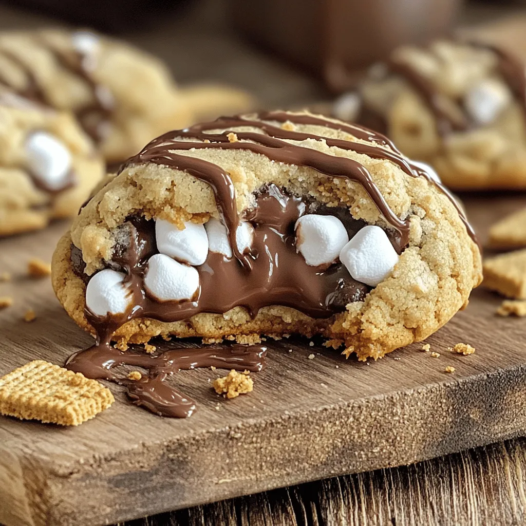 S&#8217;mores Stuffed Chocolate Chip Cookies Delightful Treat