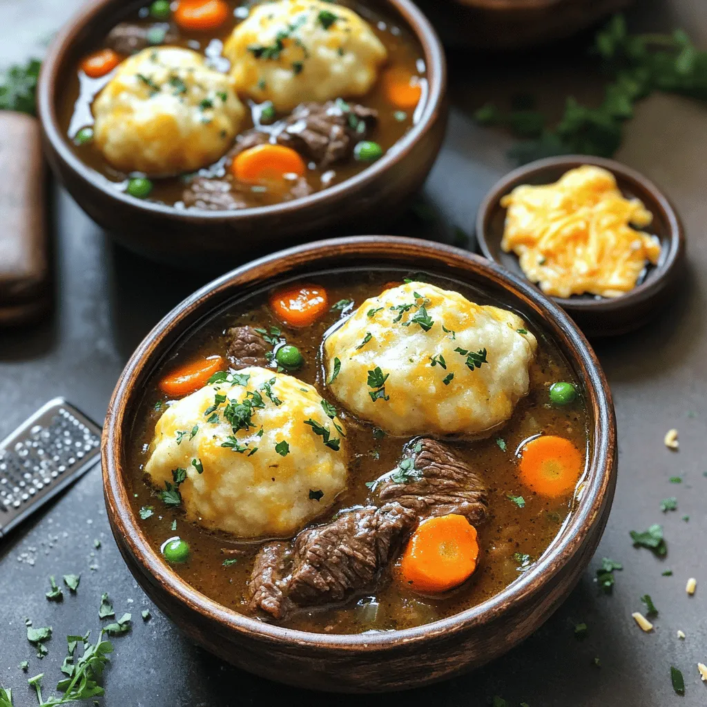 Guinness Beef Stew with Cheddar Herb Dumplings Delight