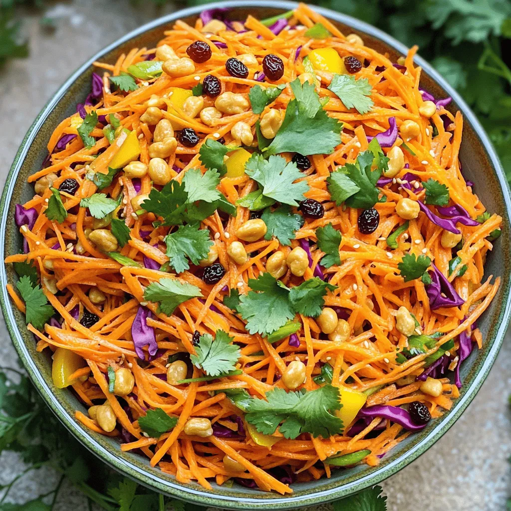 Vibrant Shredded Carrot Salad Fresh and Flavorful Mix