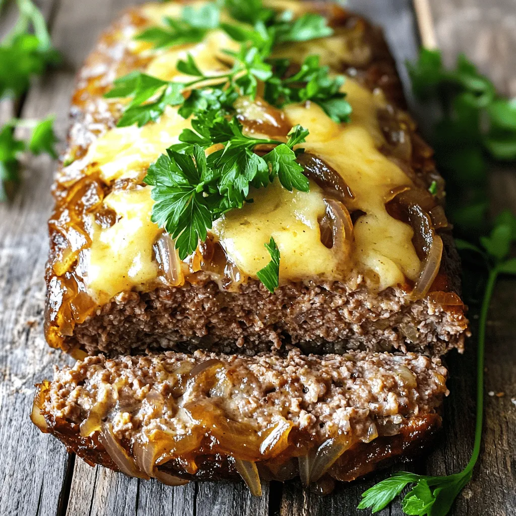 French Onion Meatloaf stands out for its rich flavors and comfort. The blend of savory meat and sweet, caramelized onions makes this dish special. French onion flavors enhance traditional meatloaf by adding depth. The sweet onions and cheese create a flavor burst you won