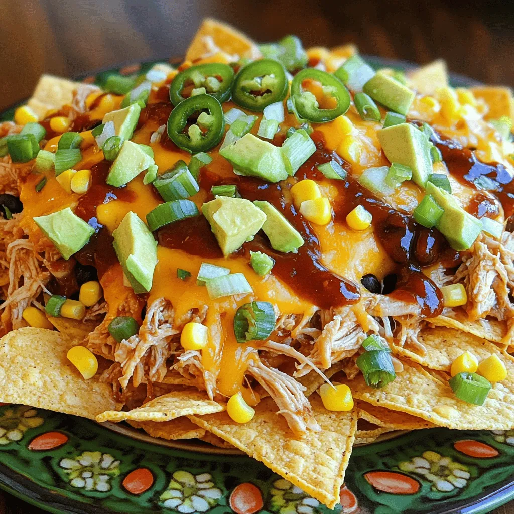 Slow Cooker BBQ Pulled Chicken Nachos Delight