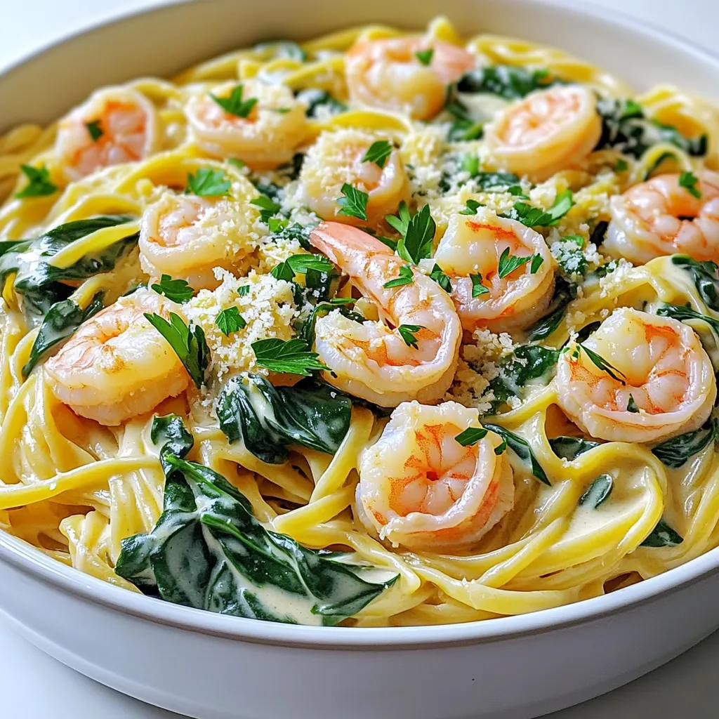 One Pan Creamy Garlic Shrimp Linguine Delight
