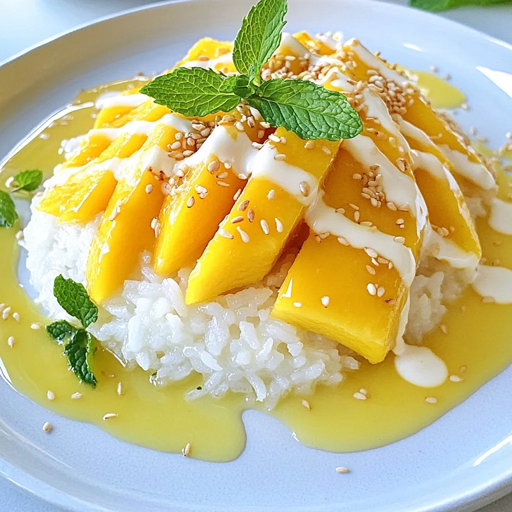Thai Mango Sticky Rice Flavorful Dessert Delight