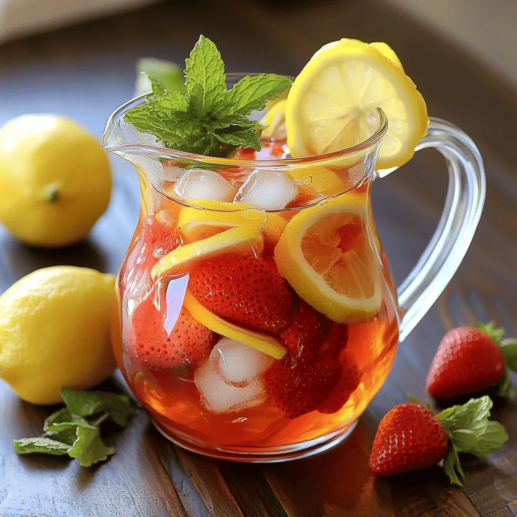 Strawberry Sweet Tea Refreshing Homemade Delight