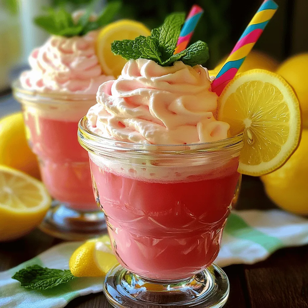 To create the best whipped pink lemonade, you need fresh and tasty ingredients.