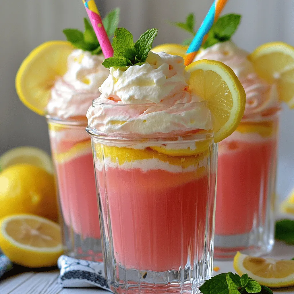Whipped Pink Lemonade Refreshing Summer Drink Delight