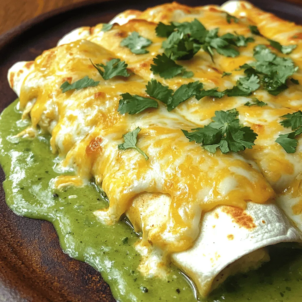 To make Cheesy White Chicken Enchiladas, gather these simple items: