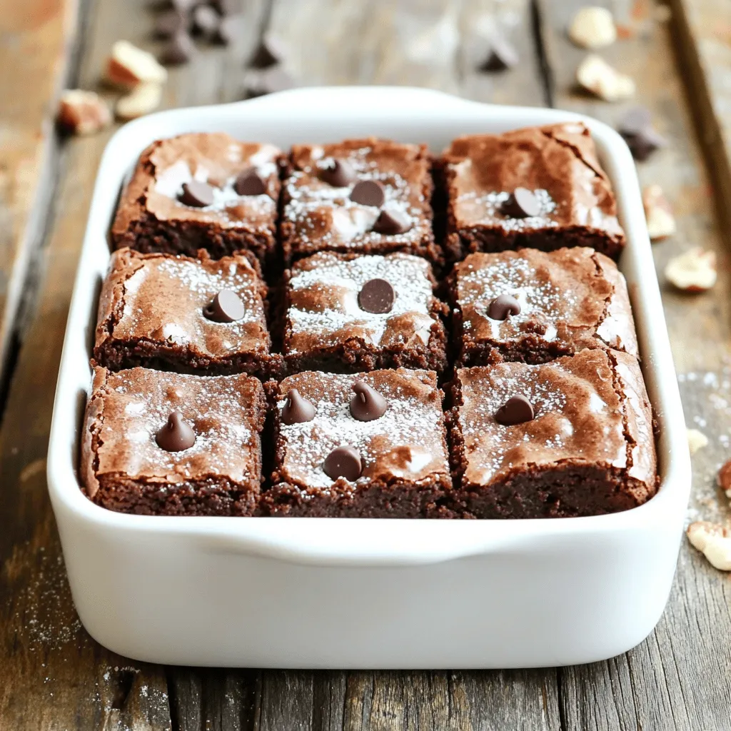 The main ingredients for cake mix brownies are simple and easy to find. You need one box of chocolate cake mix. This gives the brownies their rich taste. Next, add a half cup of unsweetened cocoa powder. This makes them even more chocolatey. You will also need a half cup of vegetable oil to keep the brownies moist.