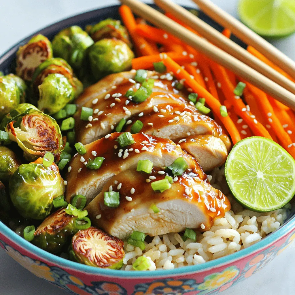 Teriyaki Chicken Bowls with Crispy Brussels Delight