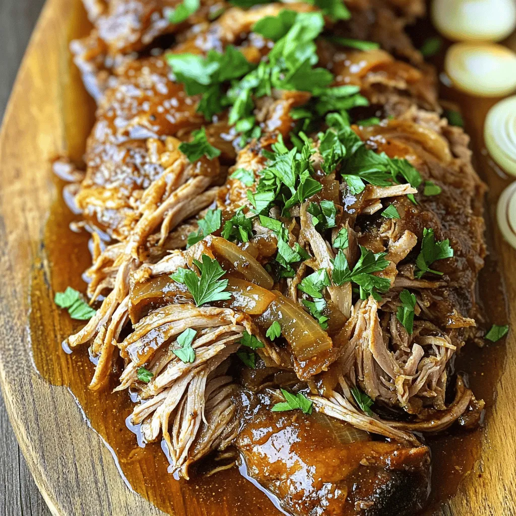 - 4 lbs pork shoulder, bone-in - 1 cup chicken broth - ½ cup pure maple syrup - ¼ cup apple cider vinegar