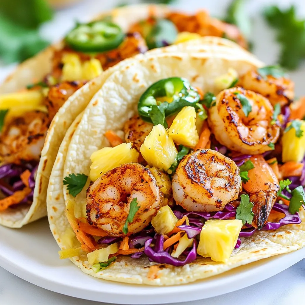Cajun Shrimp Tacos with Pineapple Slaw Delight
