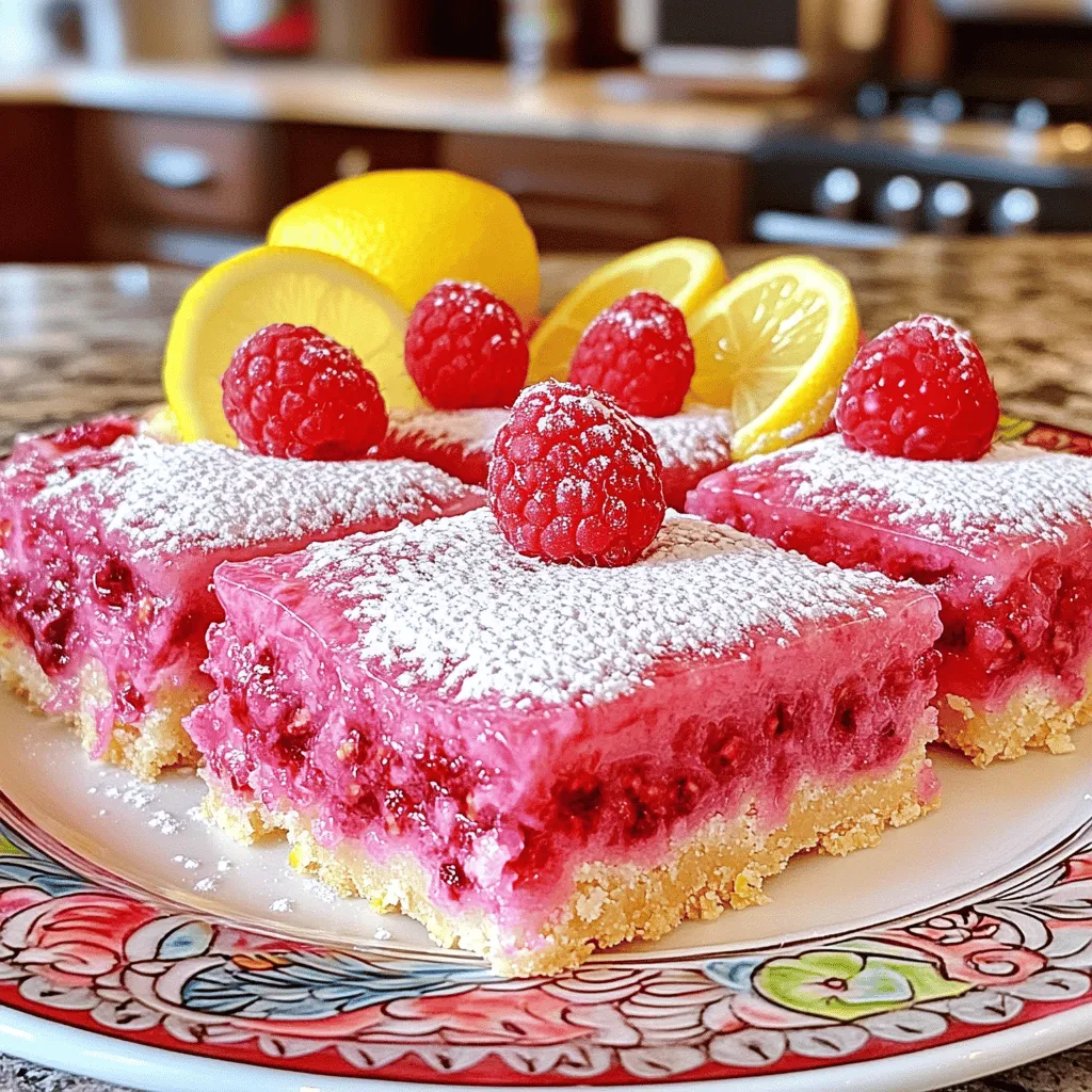 Raspberry Lemonade Bars Delightful Summer Treat
