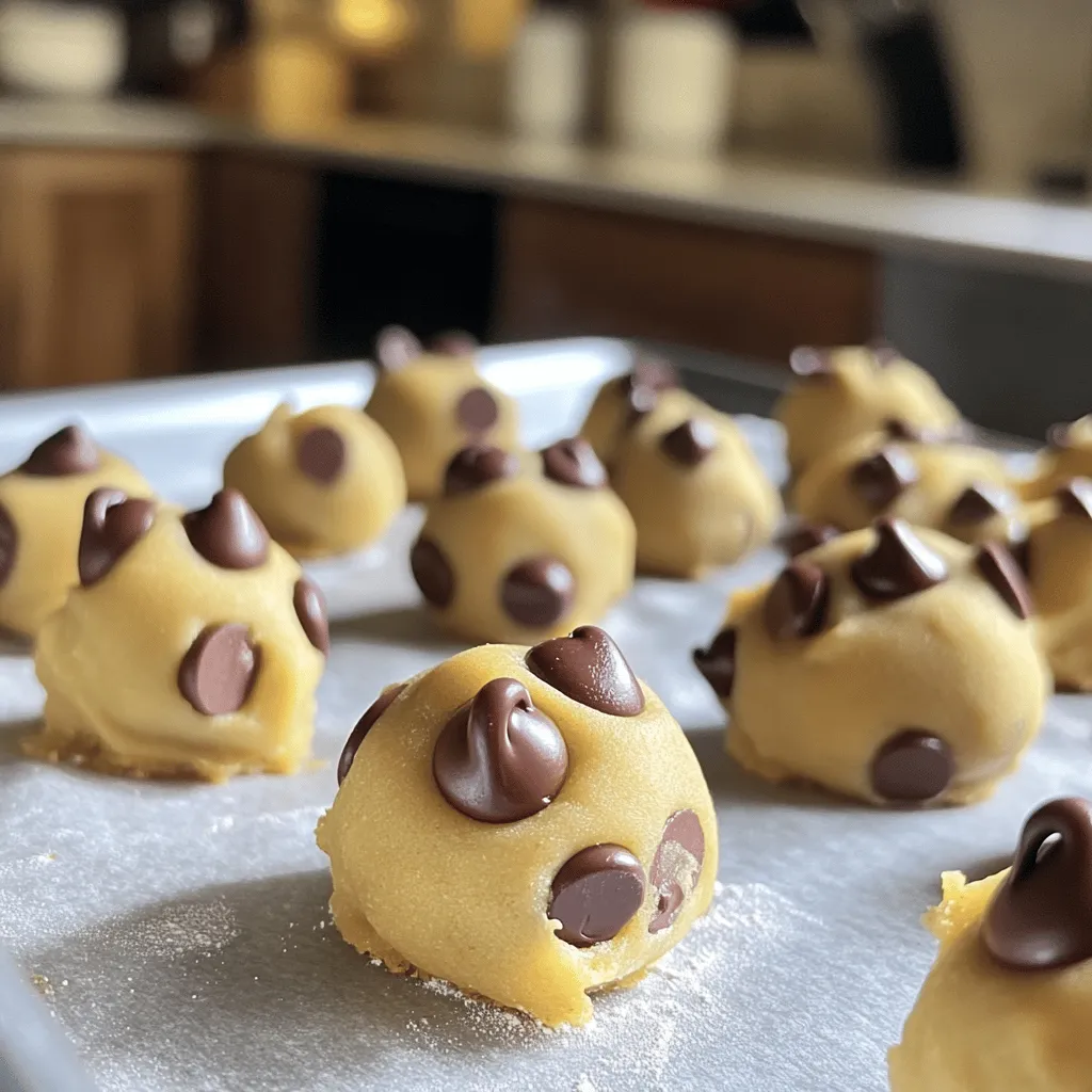 Chocolate Chip Cookie Dough Bites Tasty Treat Idea