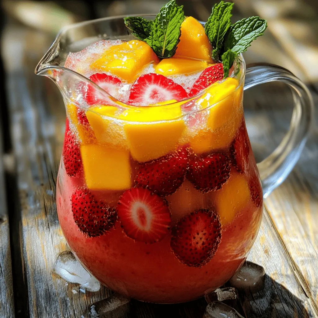 To make the best Strawberry Mango Agua Fresca, you need fresh, ripe fruits. Here’s what you’ll need: