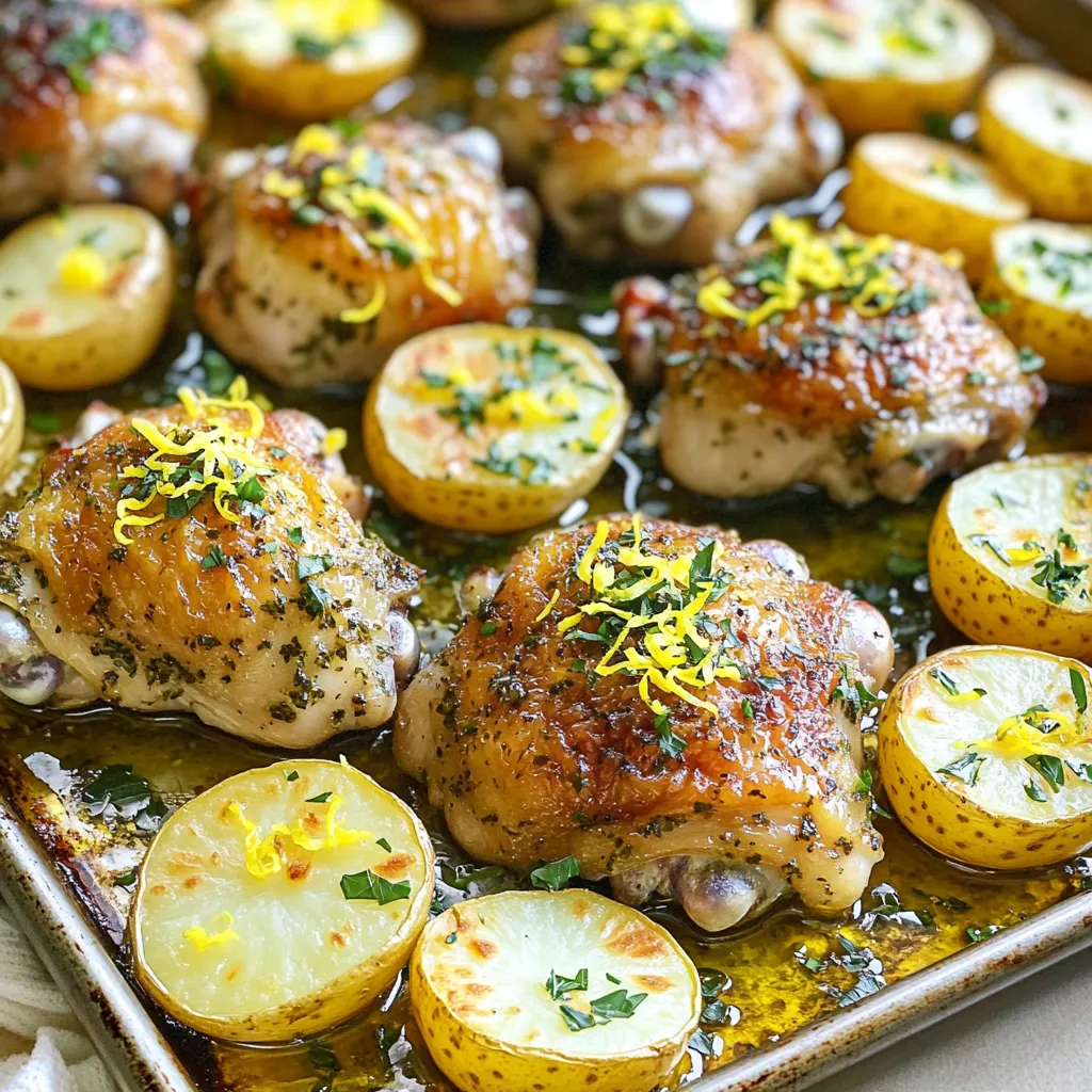 Sheet Pan Lemon Herb Chicken &#038; Potatoes Delight