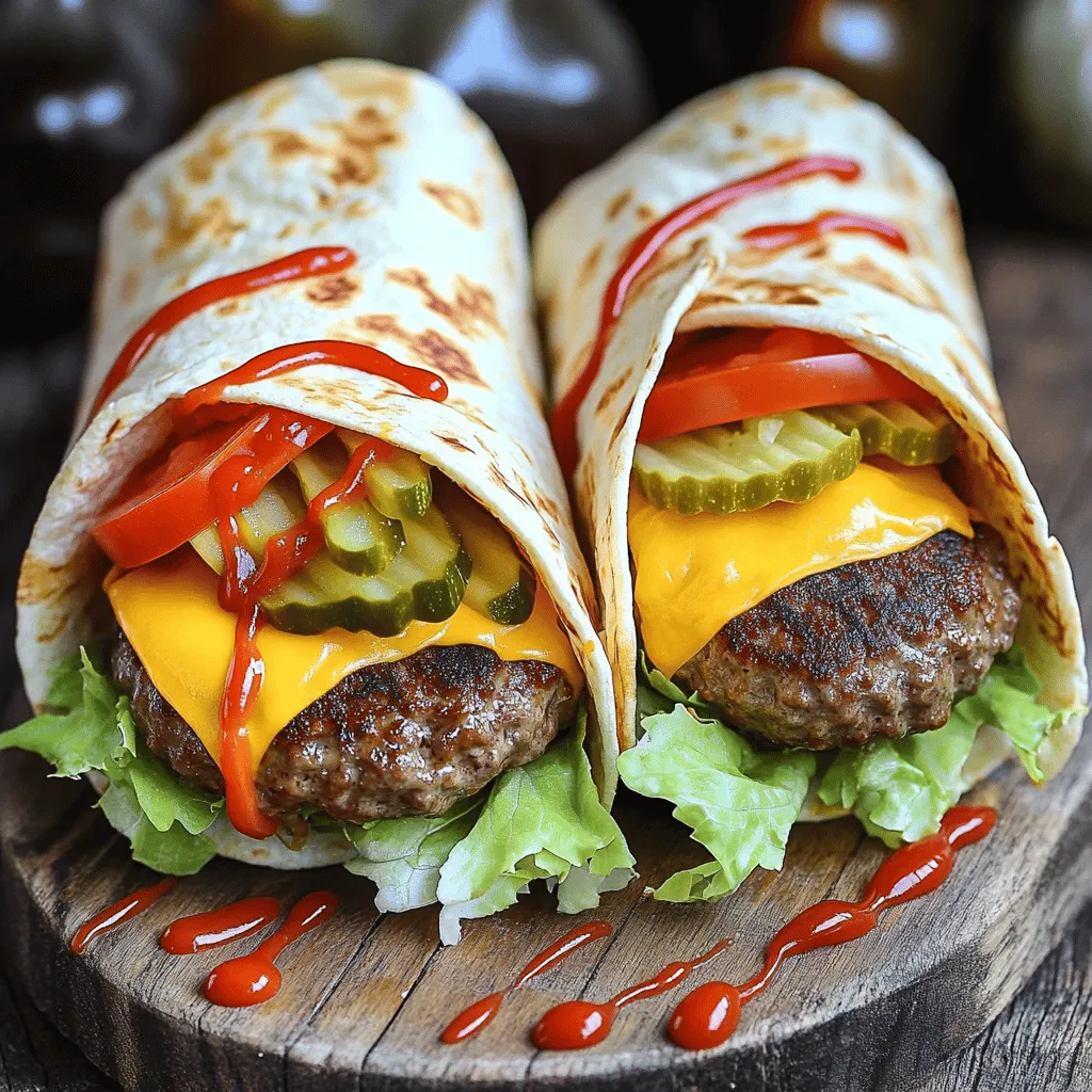Grilled Cheeseburger Wraps Easy and Flavorful Recipe