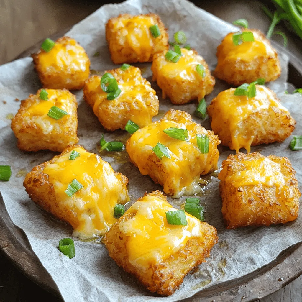 Air Fryer Cheesy Tater Tots Crispy and Delicious Snack