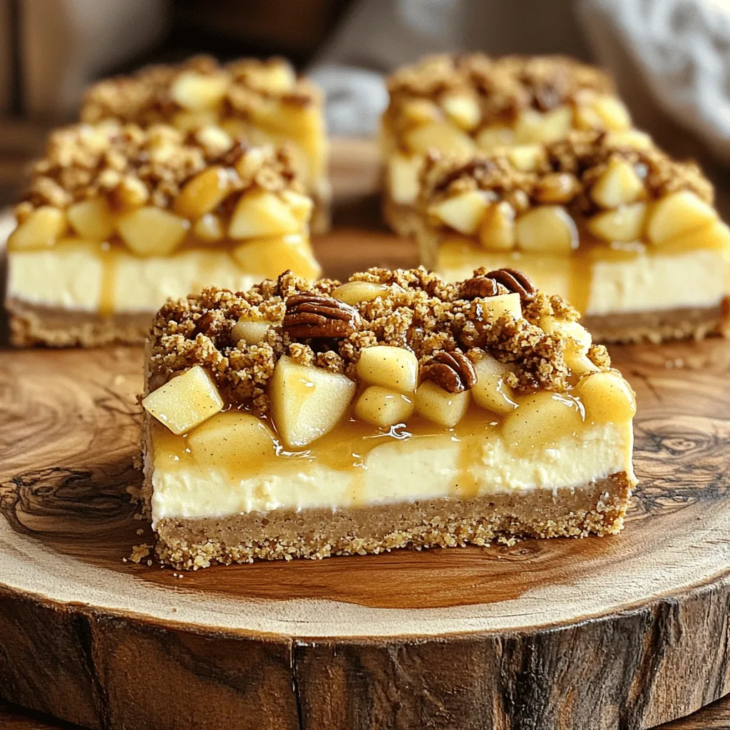 Caramel Apple Crisp Cheesecake Bars Delightful Treat