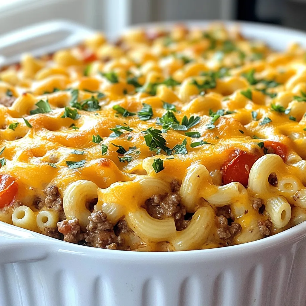 Cheesy Hamburger Casserole Flavorful Comfort Food