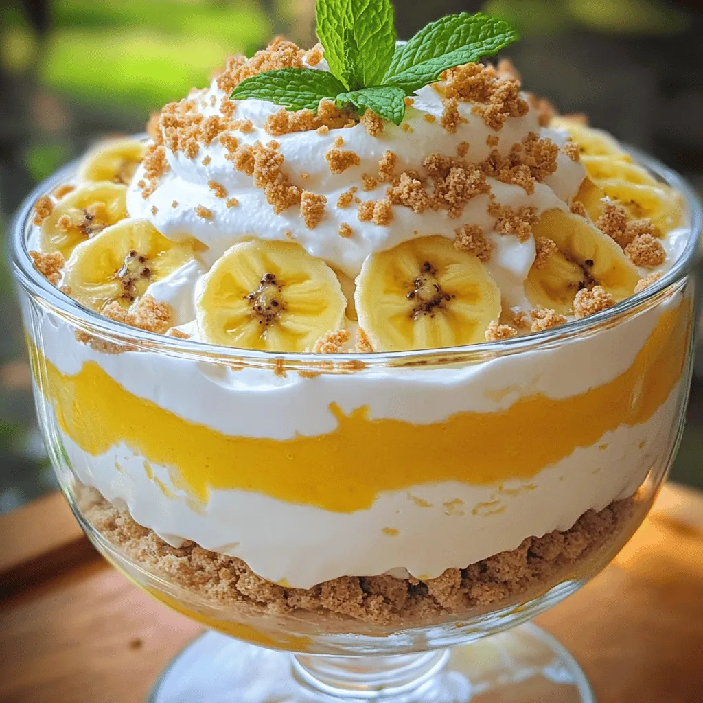 - 4 ripe bananas, sliced - 1 cup heavy whipping cream - 1 cup sweetened condensed milk - 1 package (3.4 oz) instant vanilla pudding mix