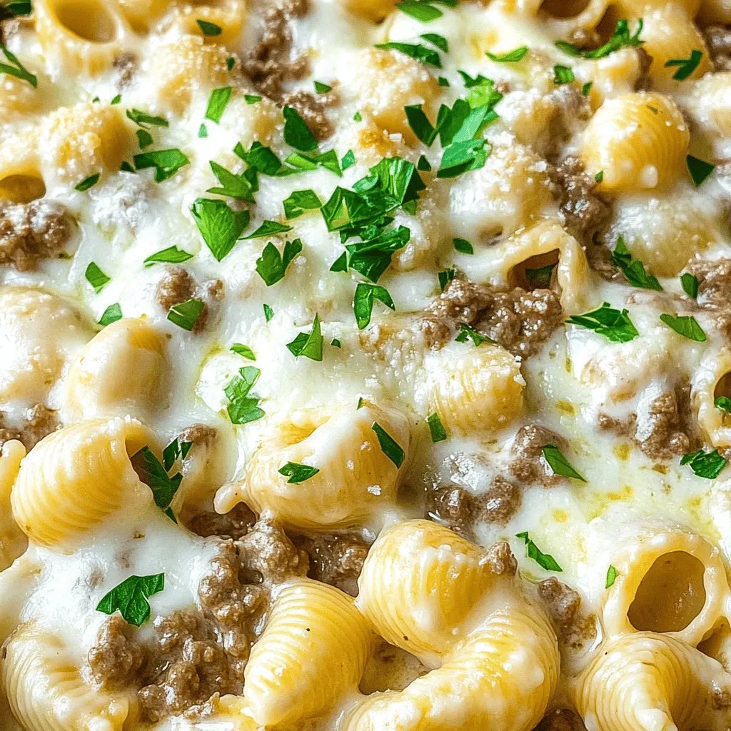 When making creamy beef and shells, you need a few key items. Here’s what you will need: