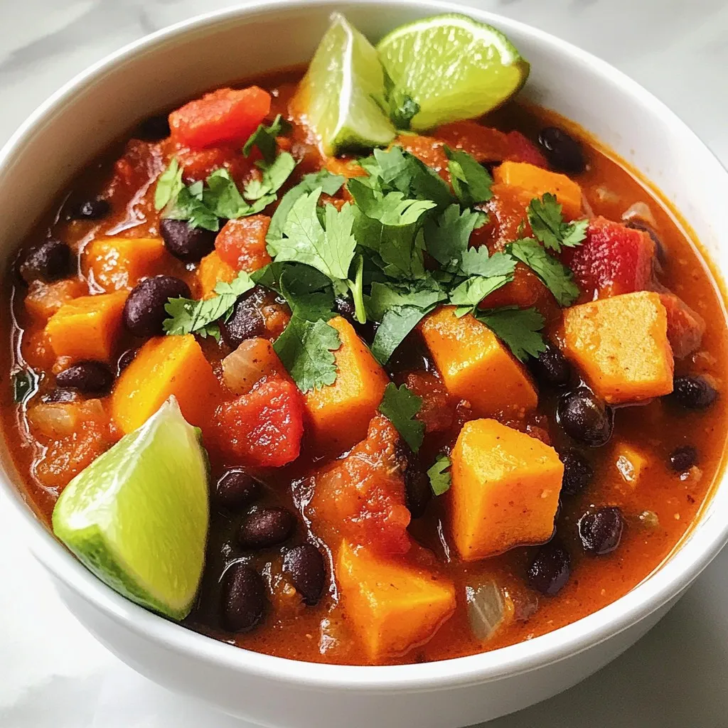 Hearty Sweet Potato Black Bean Chili Recipe Delight