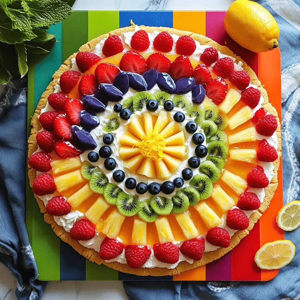 Rainbow Fruit Pizza Delightful and Colorful Dessert
