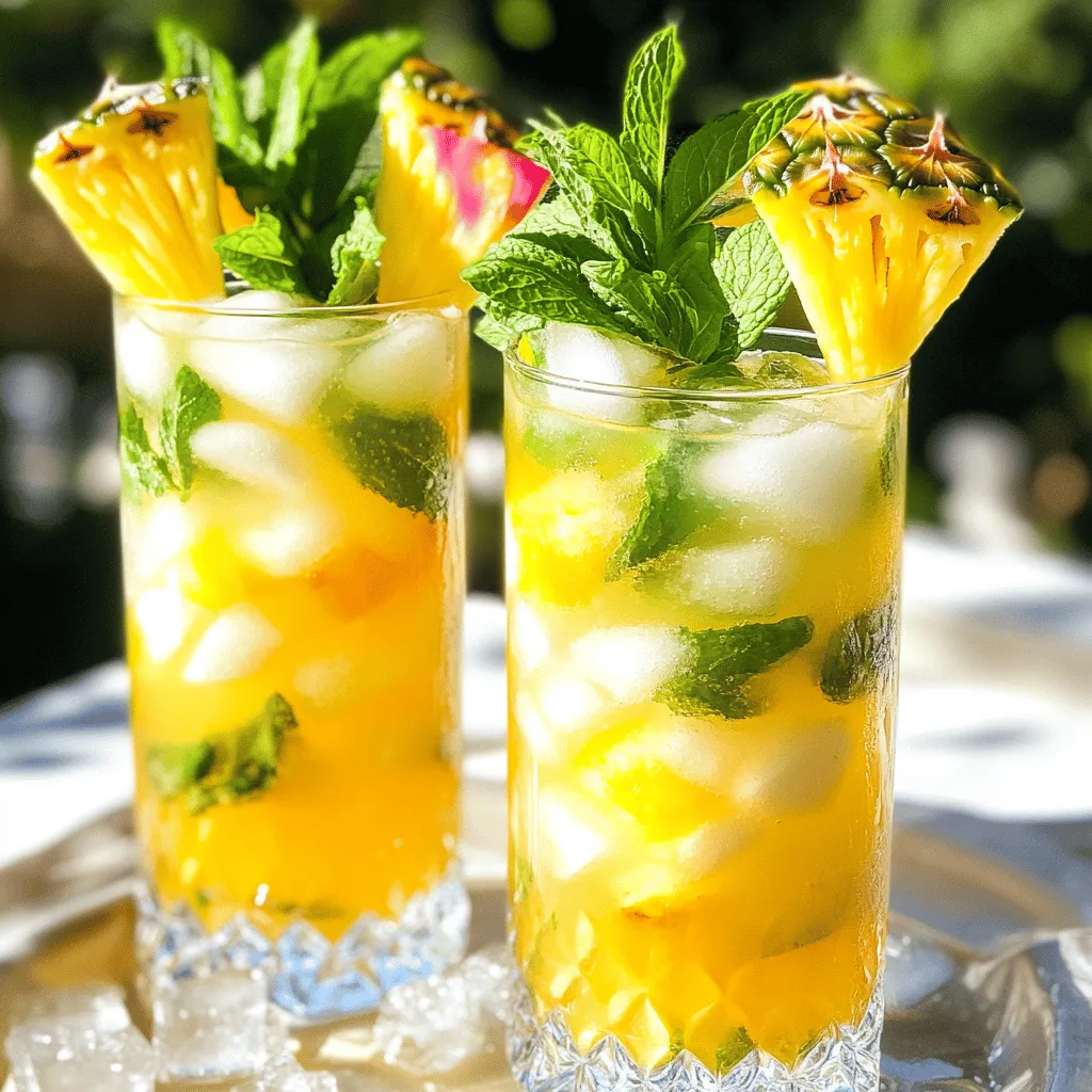 Pineapple Mint Agua Fresca Refreshing Summer Drink