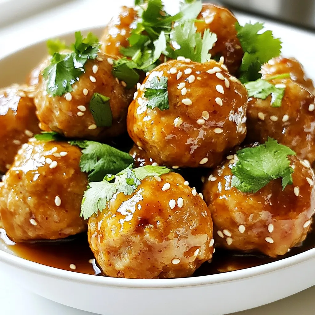 Teriyaki Chicken Meatballs Healthy Flavorful Recipe