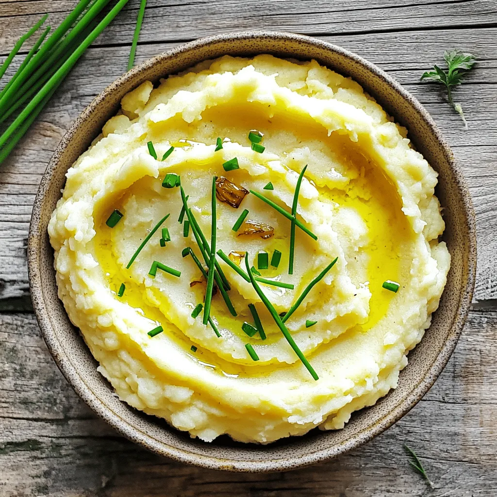 Roasted Garlic Mashed Cauliflower Creamy Delight