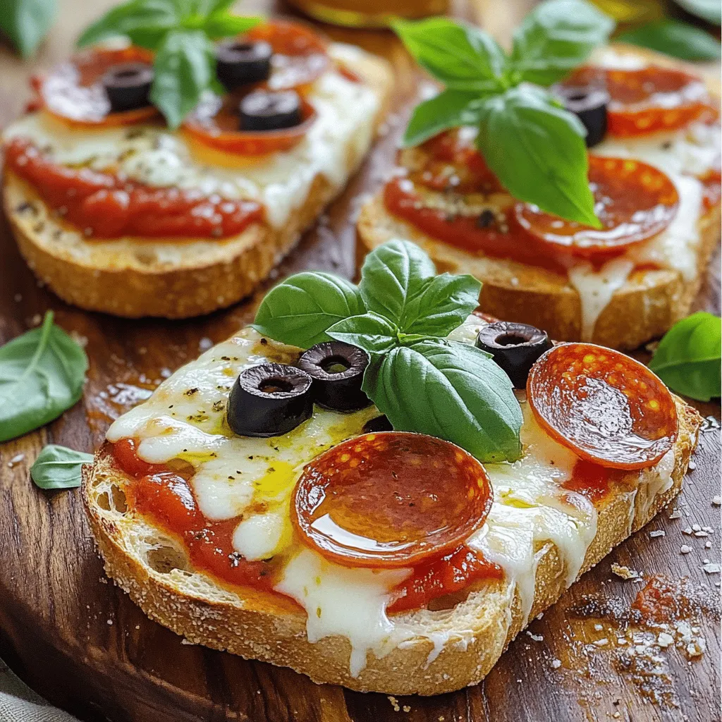 Savory Pizza Toasts Quick and Easy Recipe