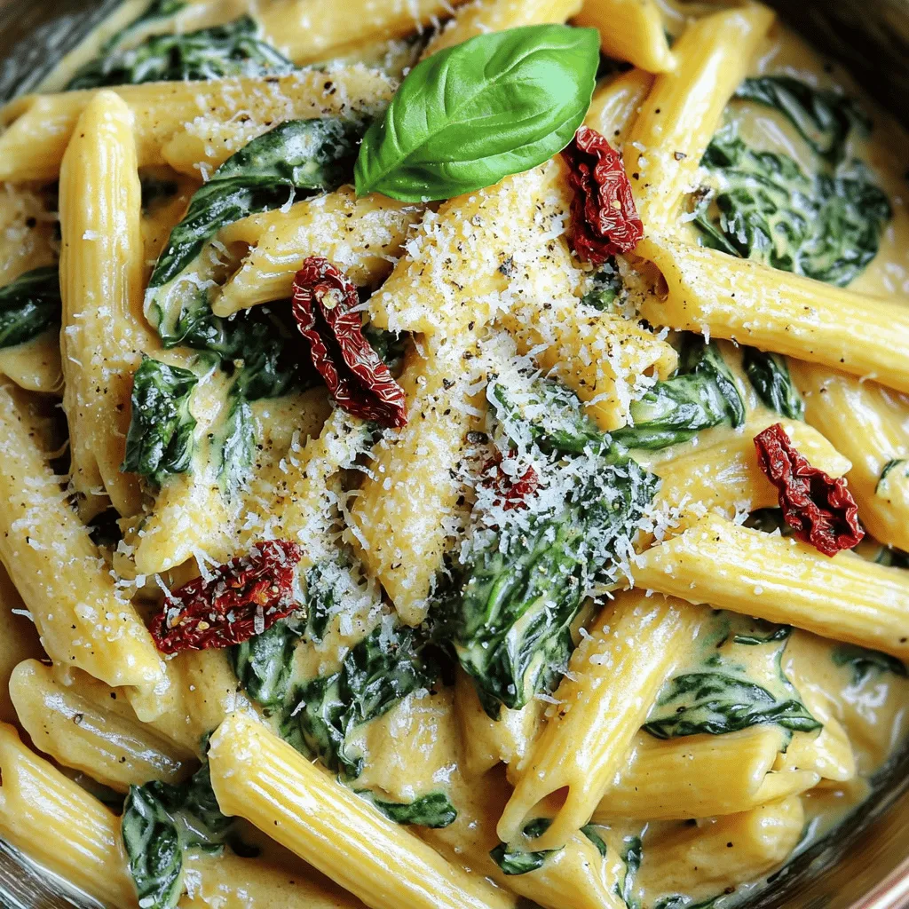 Creamy Spinach Pasta Flavorful and Quick Dish