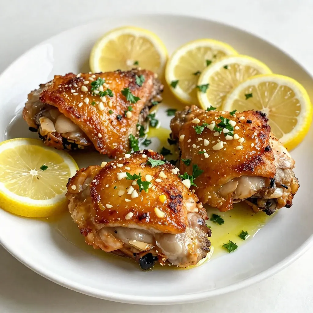 Lemon Garlic Roasted Chicken Thighs Juicy and Tender