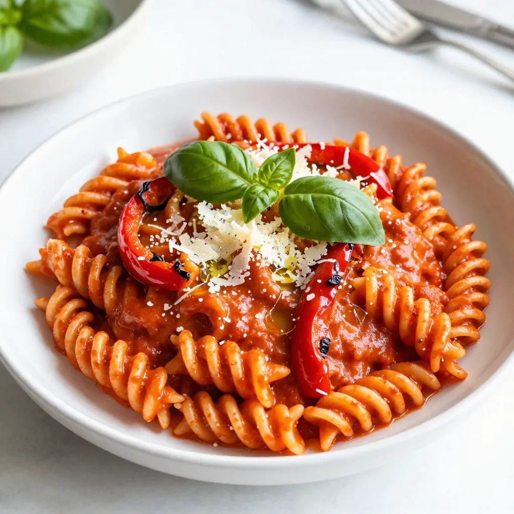 Creamy Roasted Red Pepper Pasta Rich and Flavorful Dish