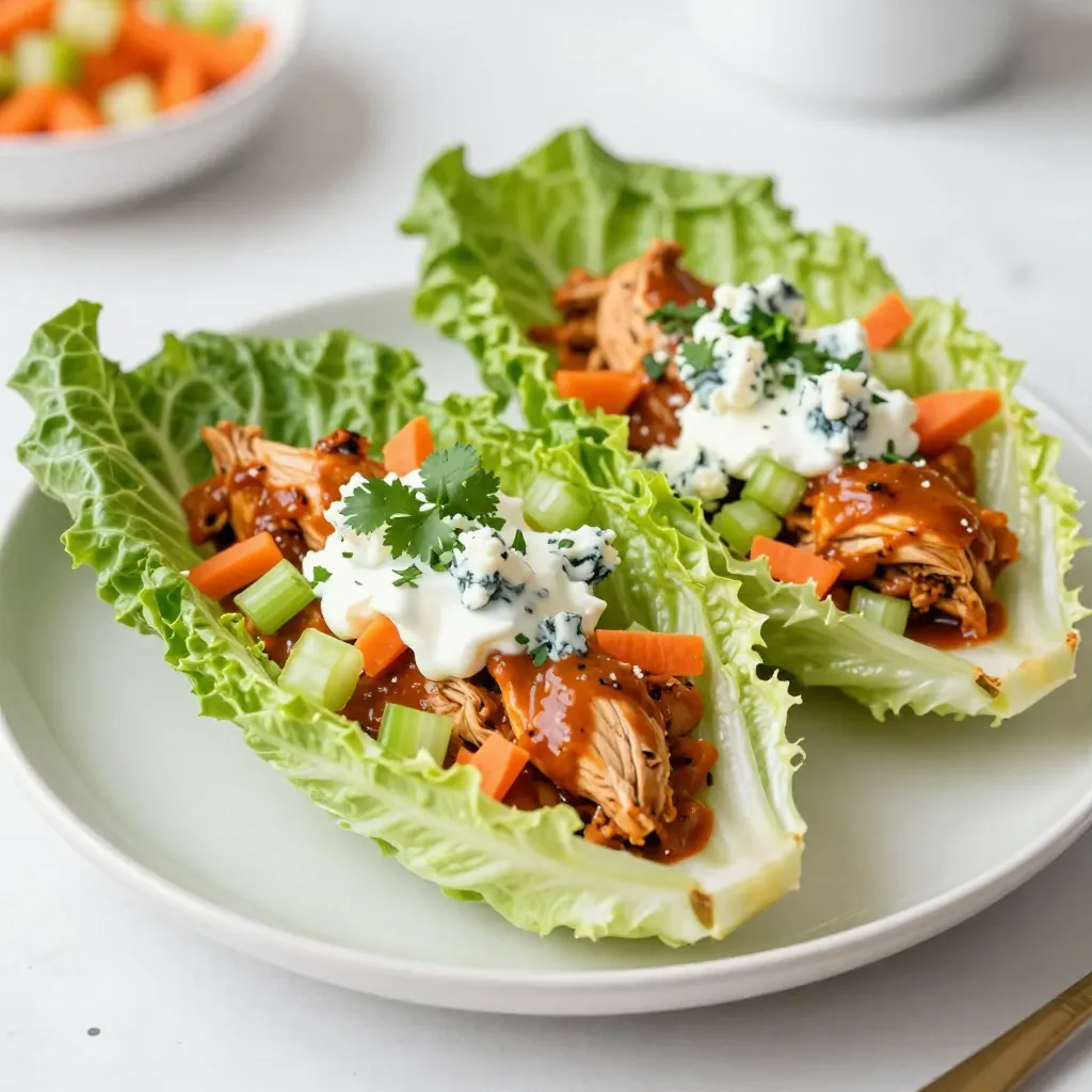 Buffalo Chicken Lettuce Boats Flavorful and Easy Recipe