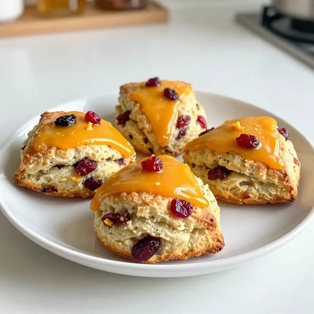 Orange Glazed Cranberry Scones Tasty and Simple Treat
