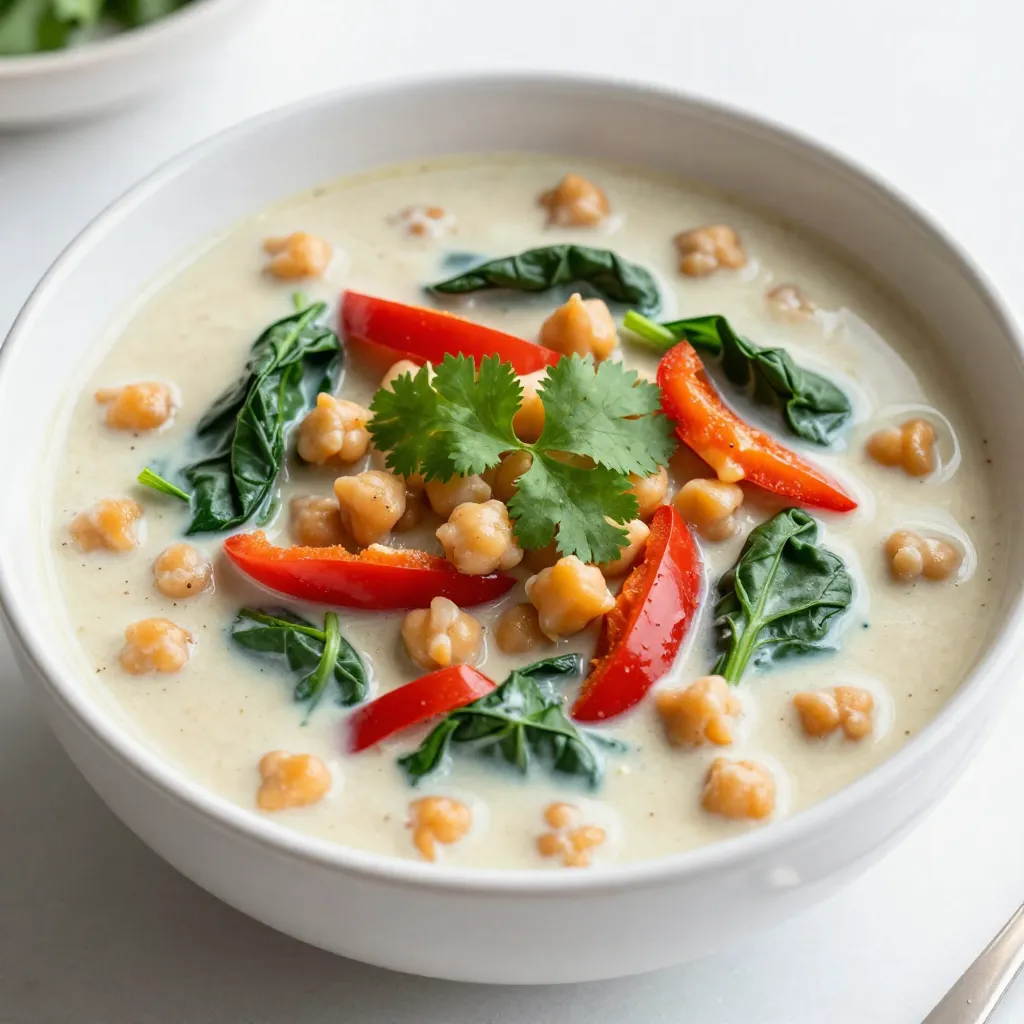 Coconut Curry Chickpea Soup Warm and Flavorful Dish