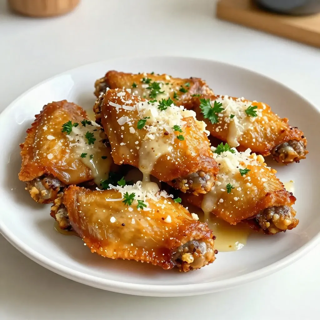 Baked Garlic Parmesan Wings Tasty and Crispy Recipe