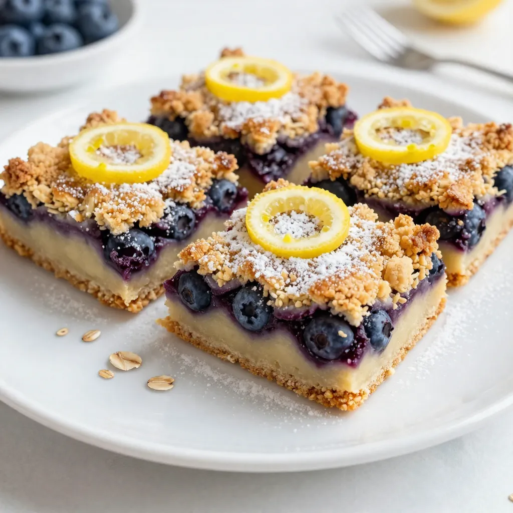 Lemon Blueberry Crumb Bars Easy and Tasty Delight