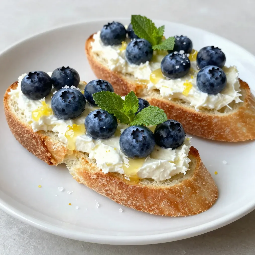 Blueberry Lemon Ricotta Crostini Perfect for Parties