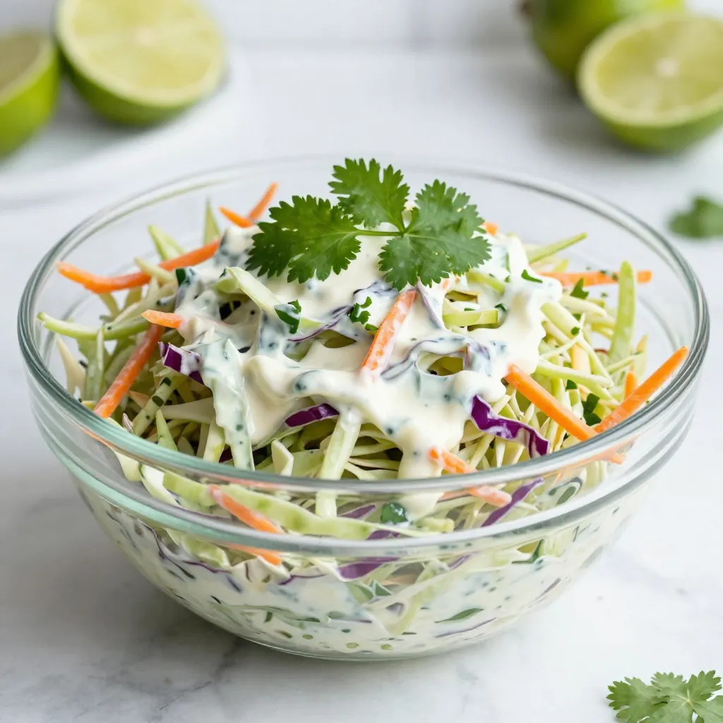 Creamy Cilantro Lime Coleslaw Simple and Fresh Dish
