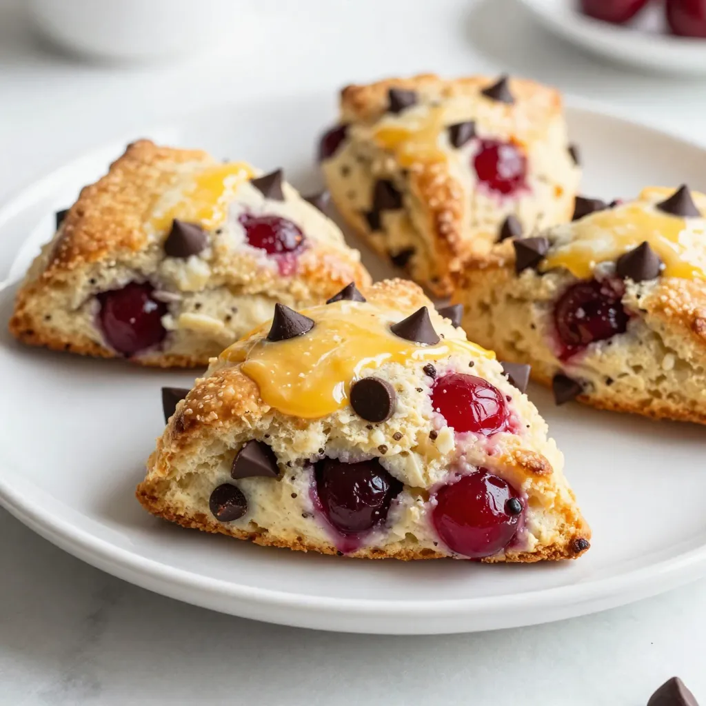 Cherry Chocolate Chip Scones Tasty and Simple Recipe