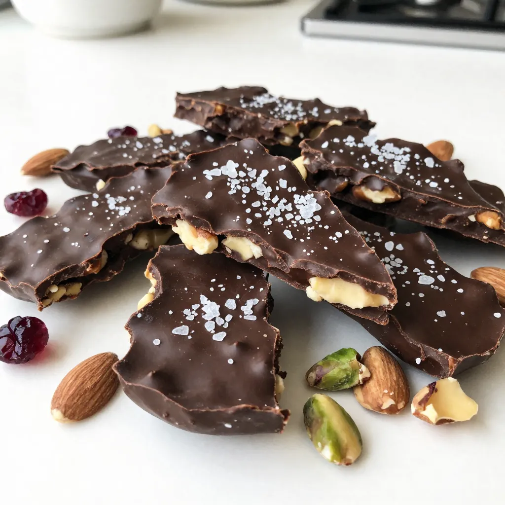 Dark Chocolate Sea Salt Bark Delightful Crunchy Snack