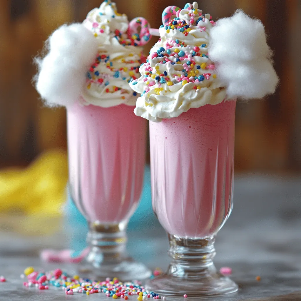 Cotton Candy Milkshake Delightful Summer Treat