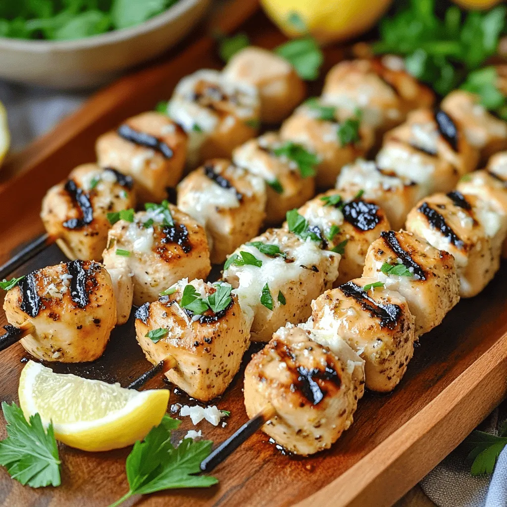 Garlic Parmesan Chicken Skewers Easy and Flavorful Meal
