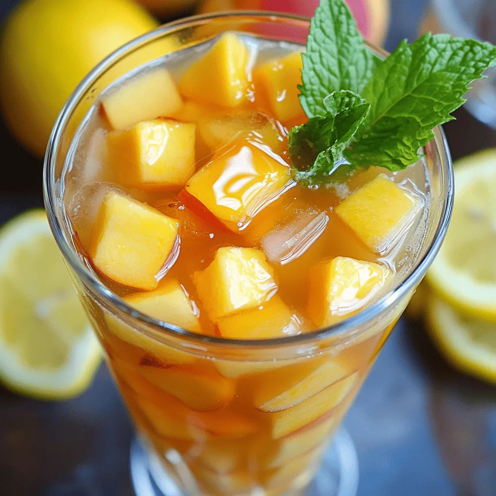 Honey Peach Oolong Refresher Refreshing Summer Drink