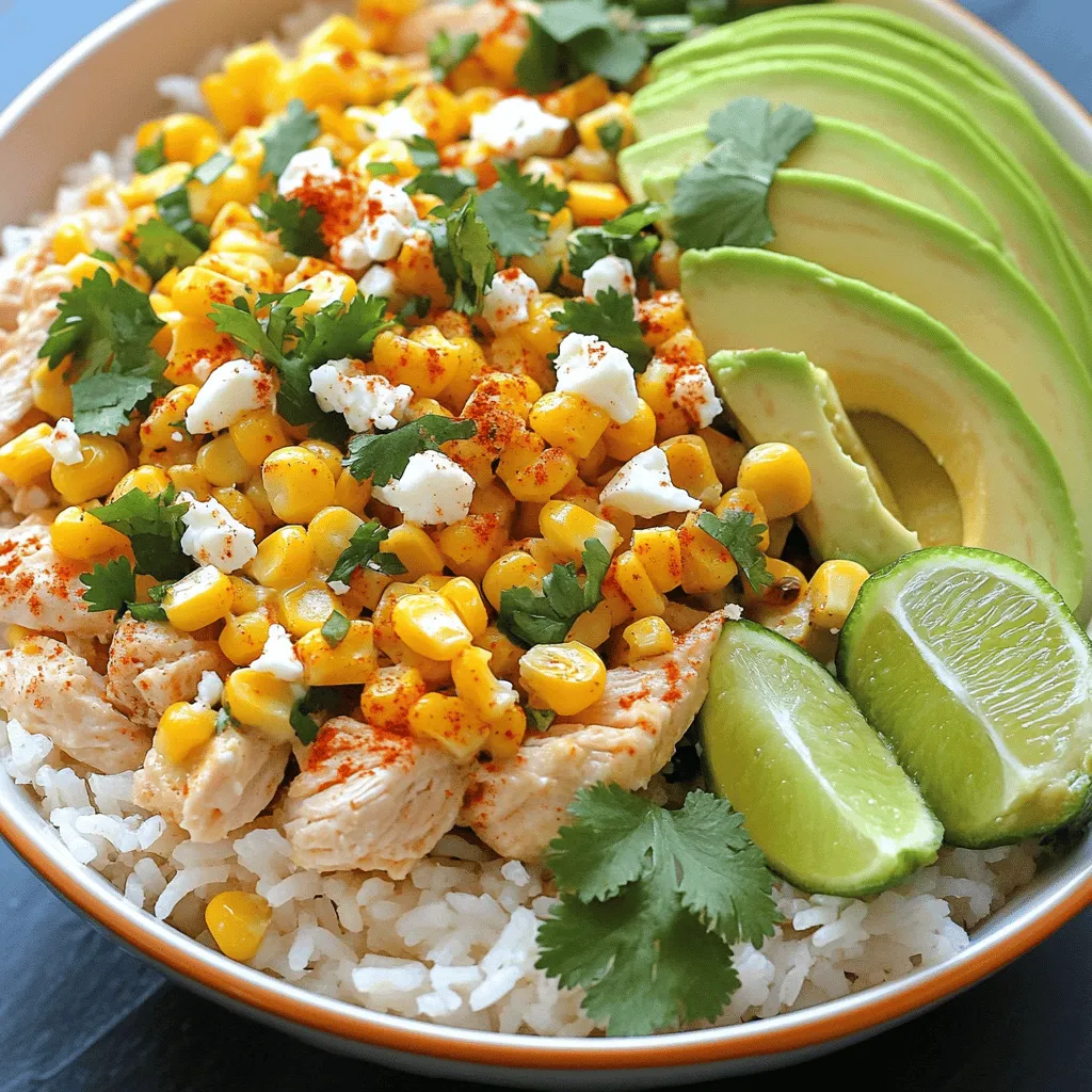 Street Corn Chicken Rice Bowl Flavorful and Easy Recipe