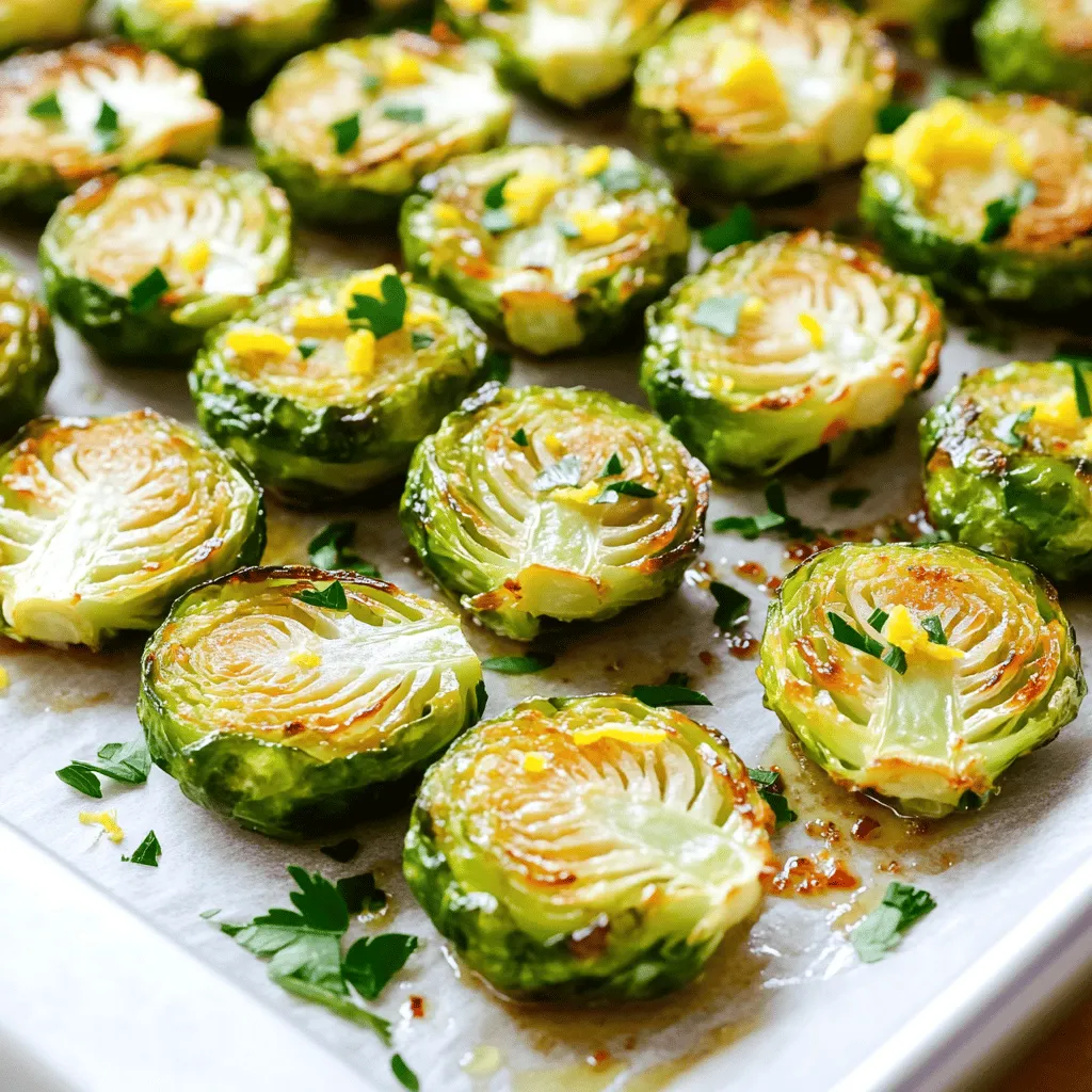 Lemon Garlic Roasted Brussels Sprouts Simple and Tasty